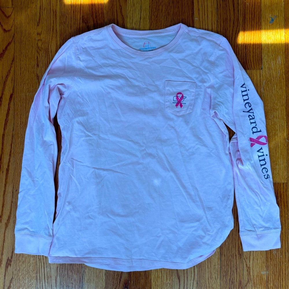 Breast cancer awareness vineyard vines long sleeve shirt